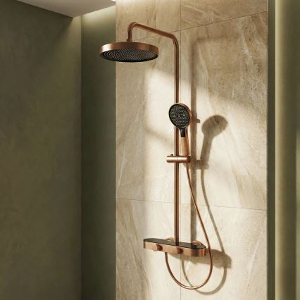 REA-P0362 - CREO Shower Set with Mixer, Brushed Copper
