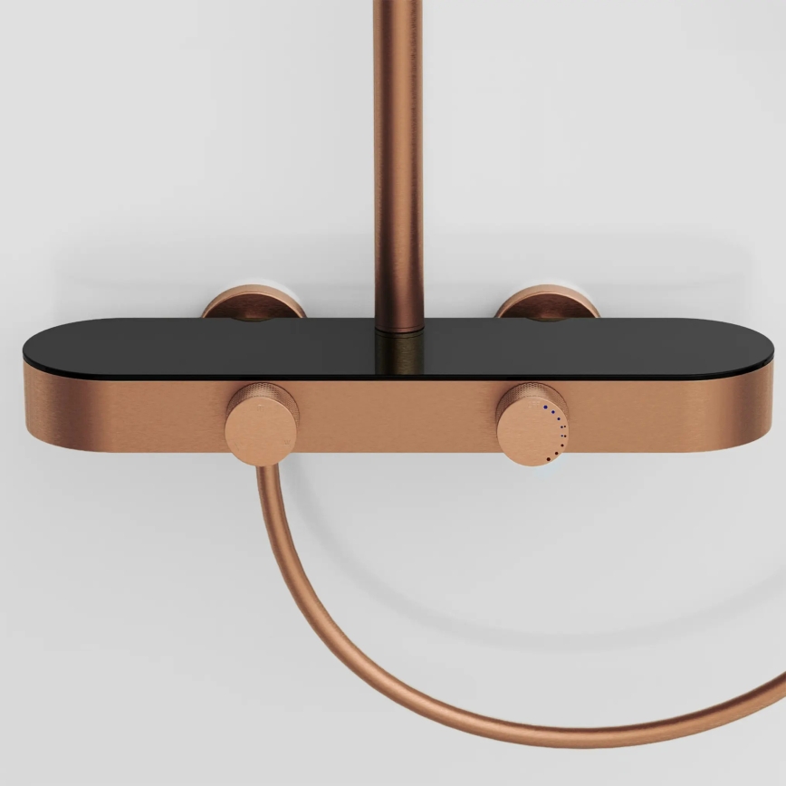 REA-P0362 - CREO Shower Set with Mixer, Brushed Copper