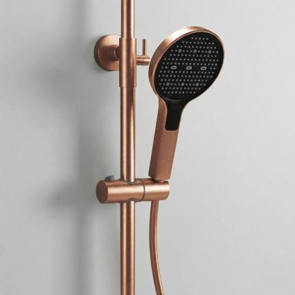 REA-P0362 - CREO Shower Set with Mixer, Brushed Copper