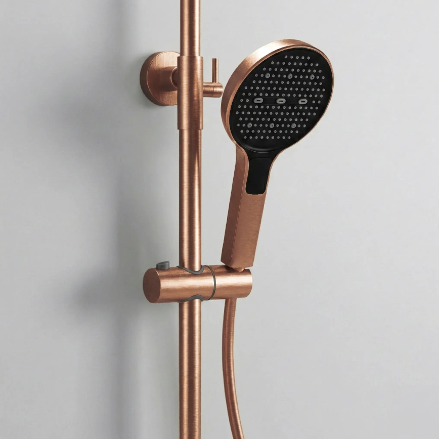REA-P0362 - CREO Shower Set with Mixer, Brushed Copper