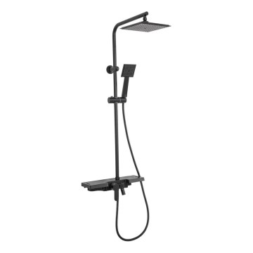 REA-P0636 - BRAVO Matte Black Shower Set with Mixer