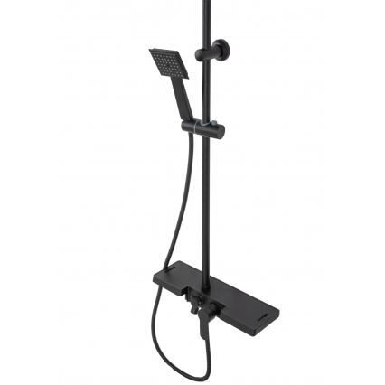 REA-P0636 - BRAVO Matte Black Shower Set with Mixer