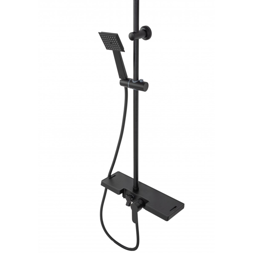 REA-P0636 - BRAVO Matte Black Shower Set with Mixer