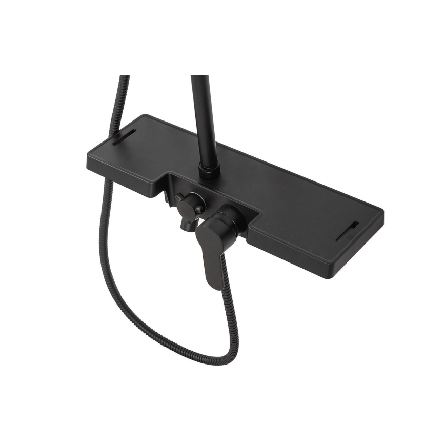 REA-P0636 - BRAVO Matte Black Shower Set with Mixer