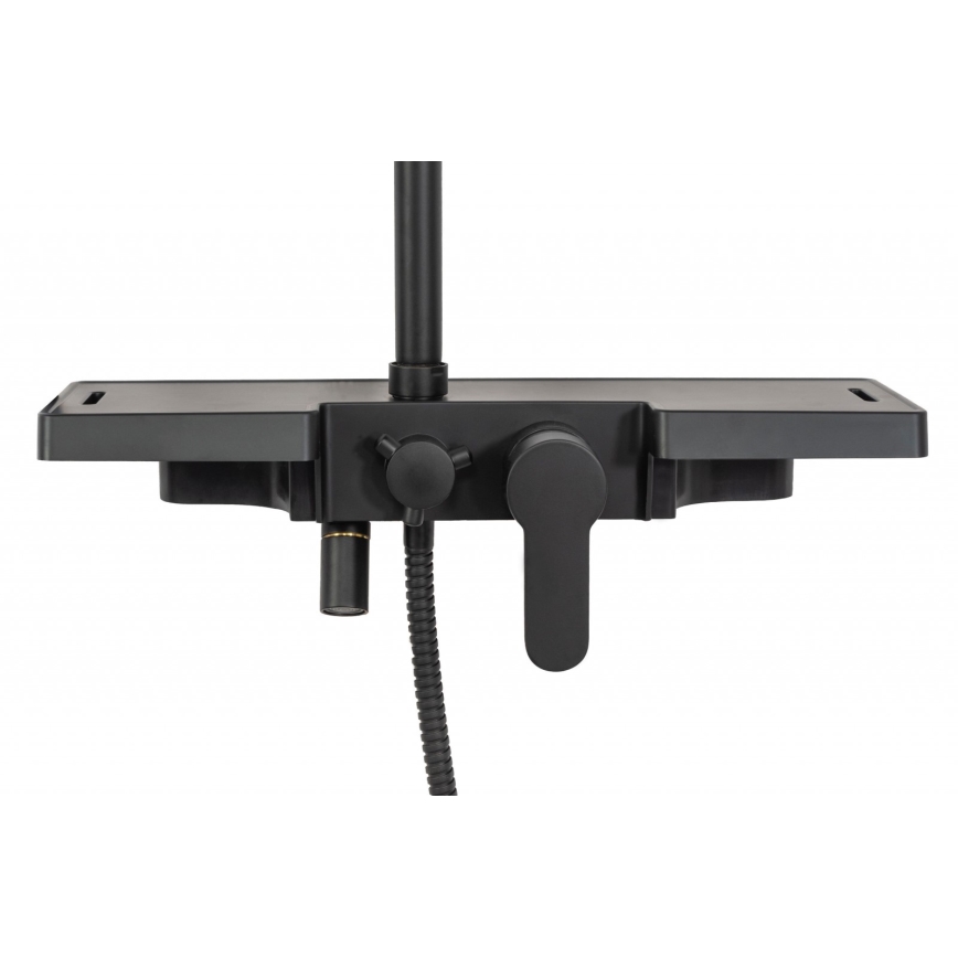 REA-P0636 - BRAVO Matte Black Shower Set with Mixer