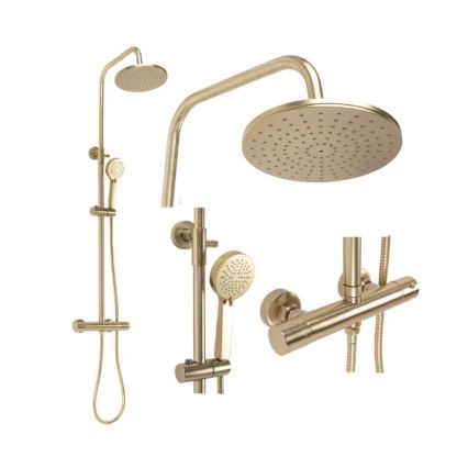 REA-P2323 - PAROT Thermostatic Shower Set, Brushed Gold