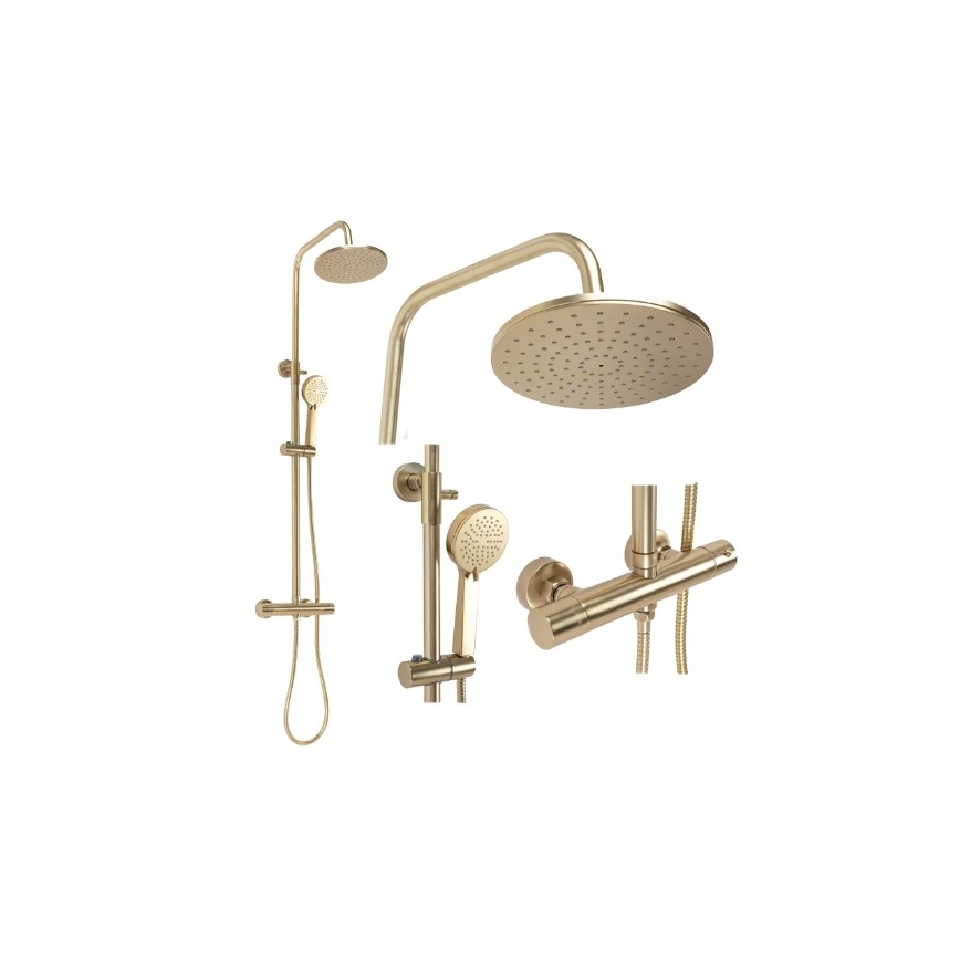 REA-P2323 - PAROT Thermostatic Shower Set, Brushed Gold