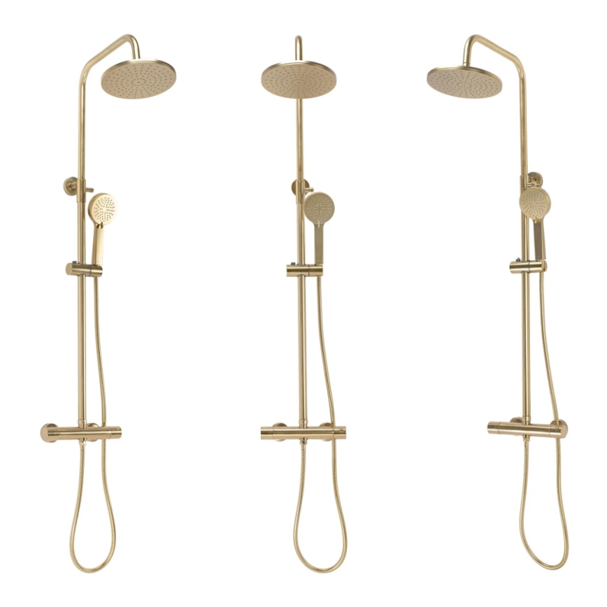 REA-P2323 - PAROT Thermostatic Shower Set, Brushed Gold