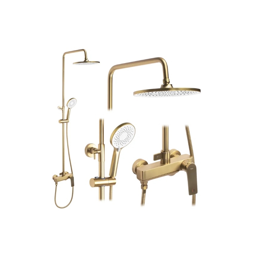 REA-P2400 - Shower set with AVALON mixer, brushed gold