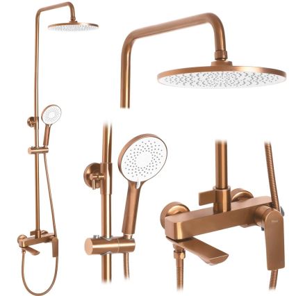 REA-P2418 - AVALON Shower Set with Mixer in Brushed Copper Finish