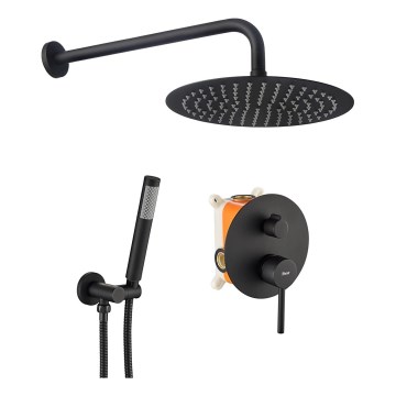 REA-P4100 - LUNGO concealed shower set with built-in mixer, black