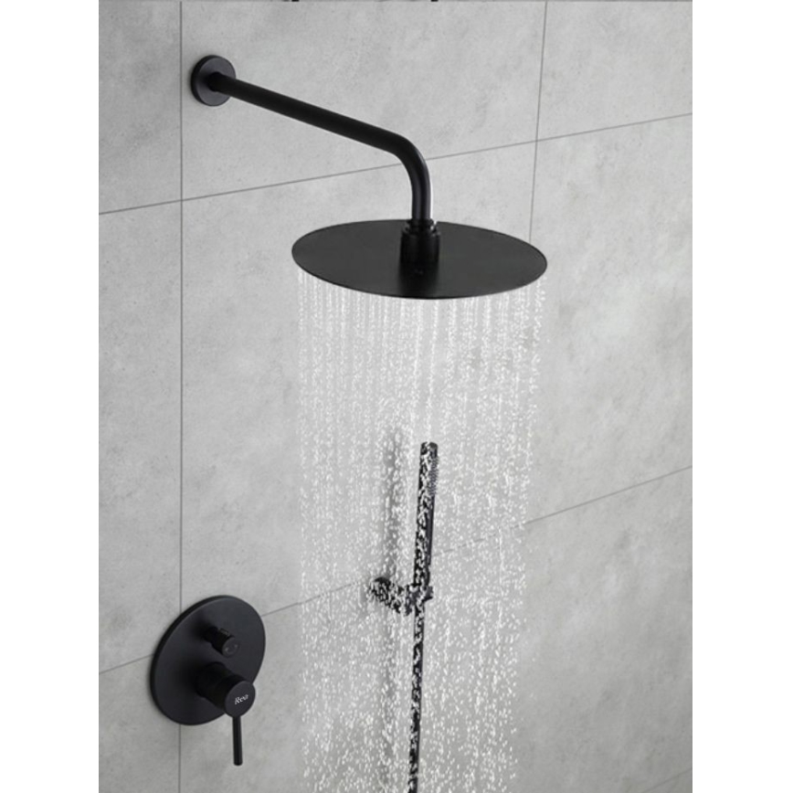REA-P4100 - LUNGO concealed shower set with built-in mixer, black