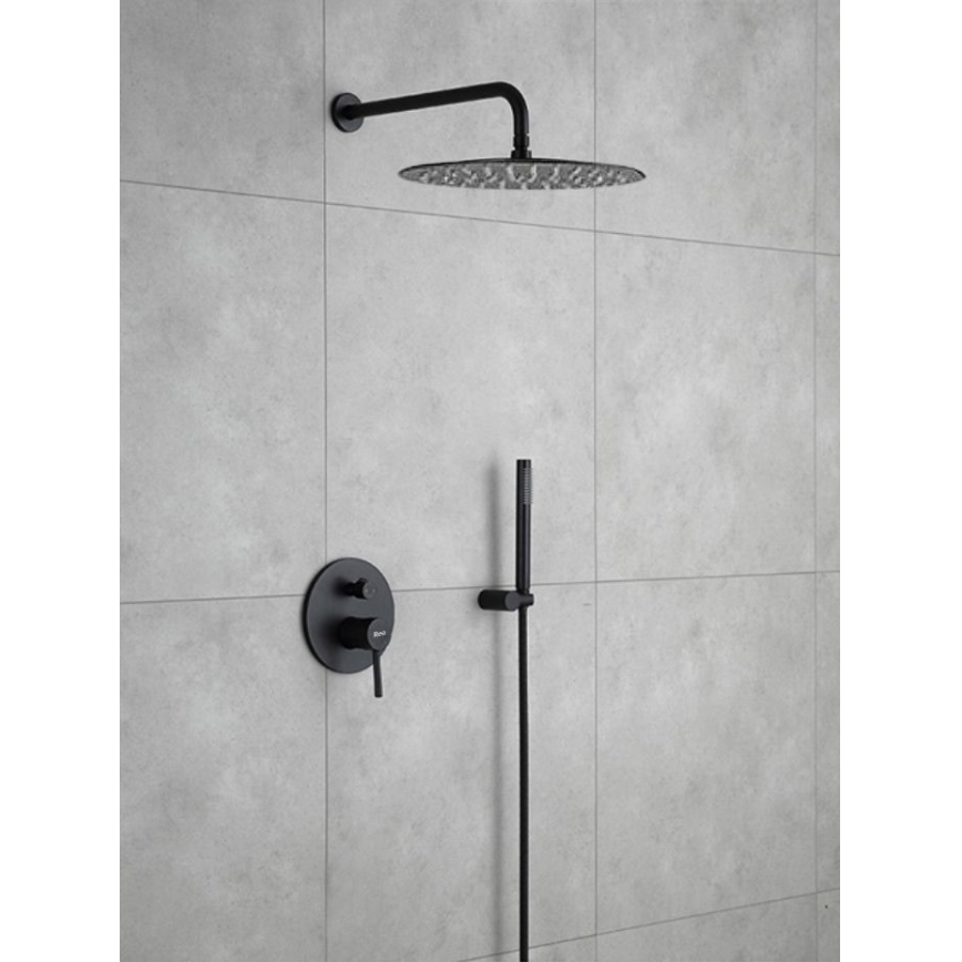 REA-P4100 - LUNGO concealed shower set with built-in mixer, black