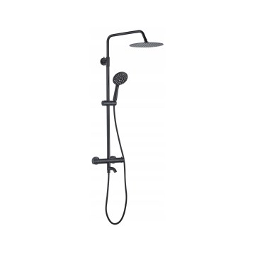 REA-P4113 - LUNGO Thermostatic Shower Set, Matte Black
