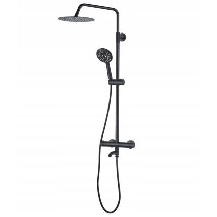 REA-P4113 - LUNGO Thermostatic Shower Set, Matte Black