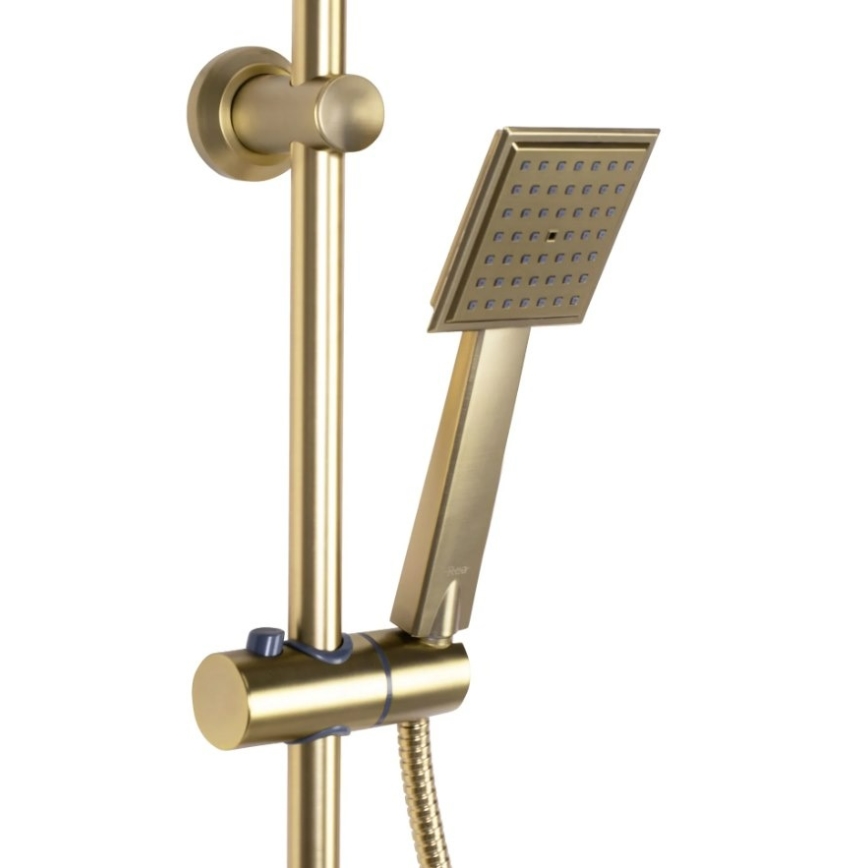 REA-P4121 - BRAVO Shower Set with Mixer Tap, Brushed Gold