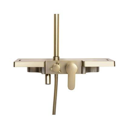 REA-P4121 - BRAVO Shower Set with Mixer Tap, Brushed Gold
