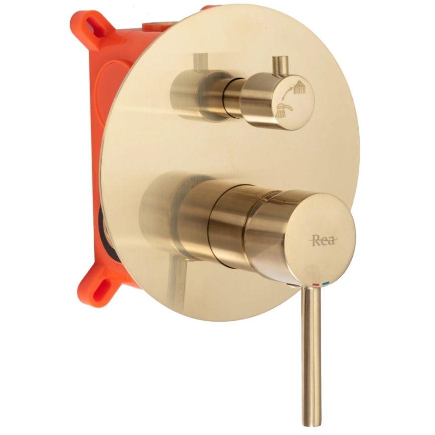 REA-P4160 - LUNGO Concealed Shower Set with Built-in Mixer, Brushed Gold