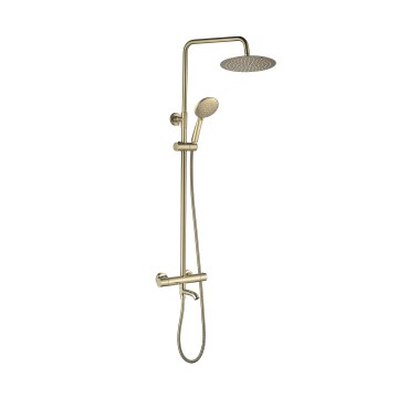 REA-P5960 - LUNGO DIAMOND Thermostatic Shower Set in Gold