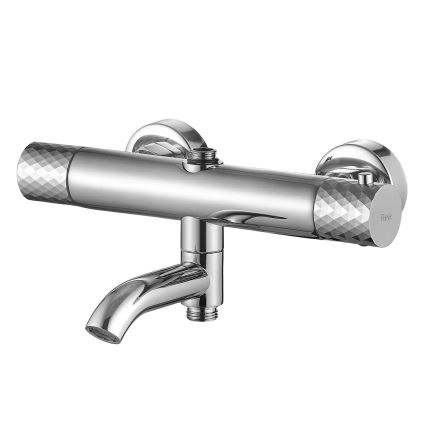 REA-P5961 - LUNGO DIAMOND Thermostatic Shower Set, Polished Chrome