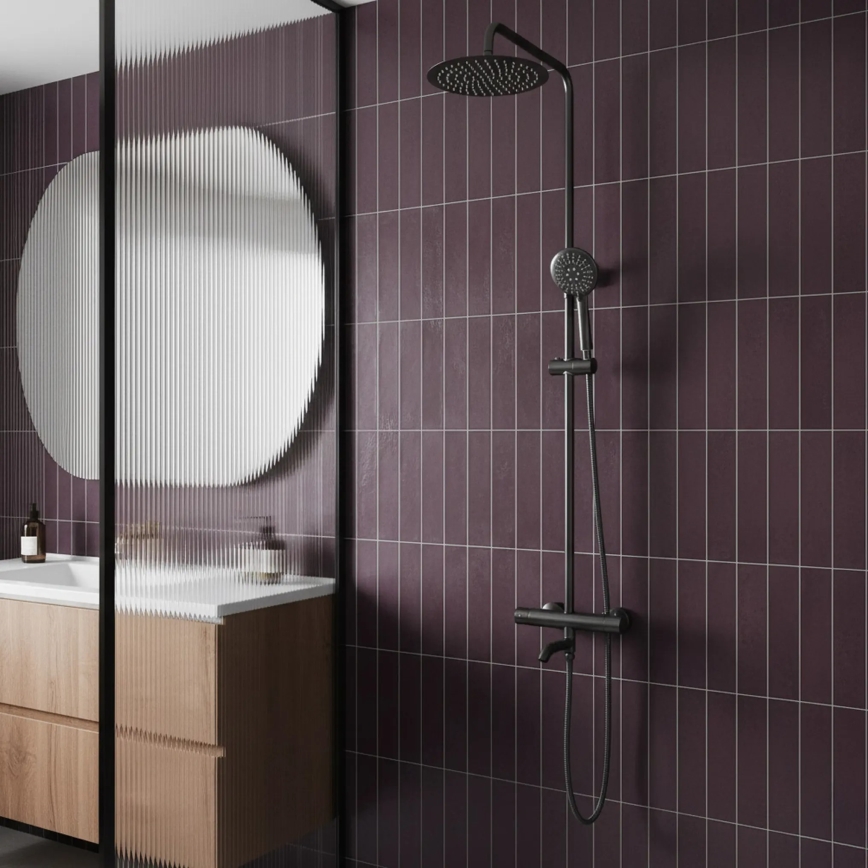 REA-P6386 - LUNGO Thermostatic Shower Set, Titanium