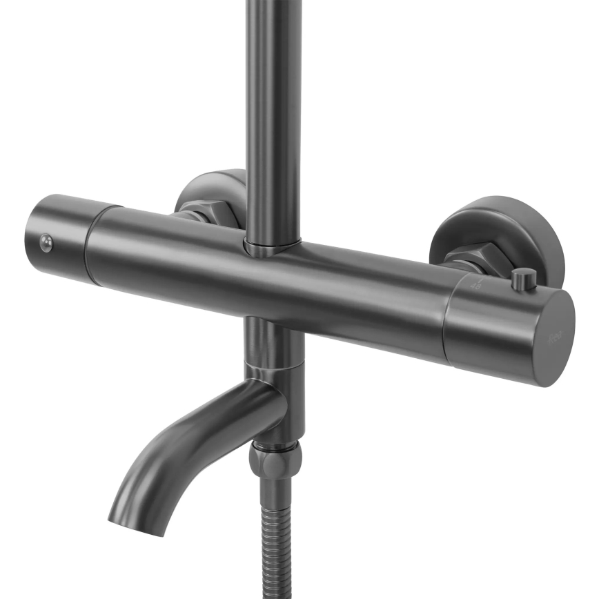 REA-P6386 - LUNGO Thermostatic Shower Set, Titanium