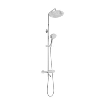 REA-P6607 - LUNGO shower set with thermostatic mixer, polished chrome