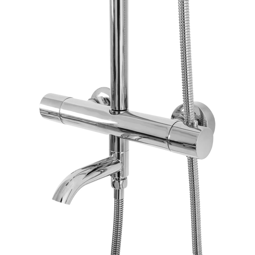 REA-P6607 - LUNGO shower set with thermostatic mixer, polished chrome