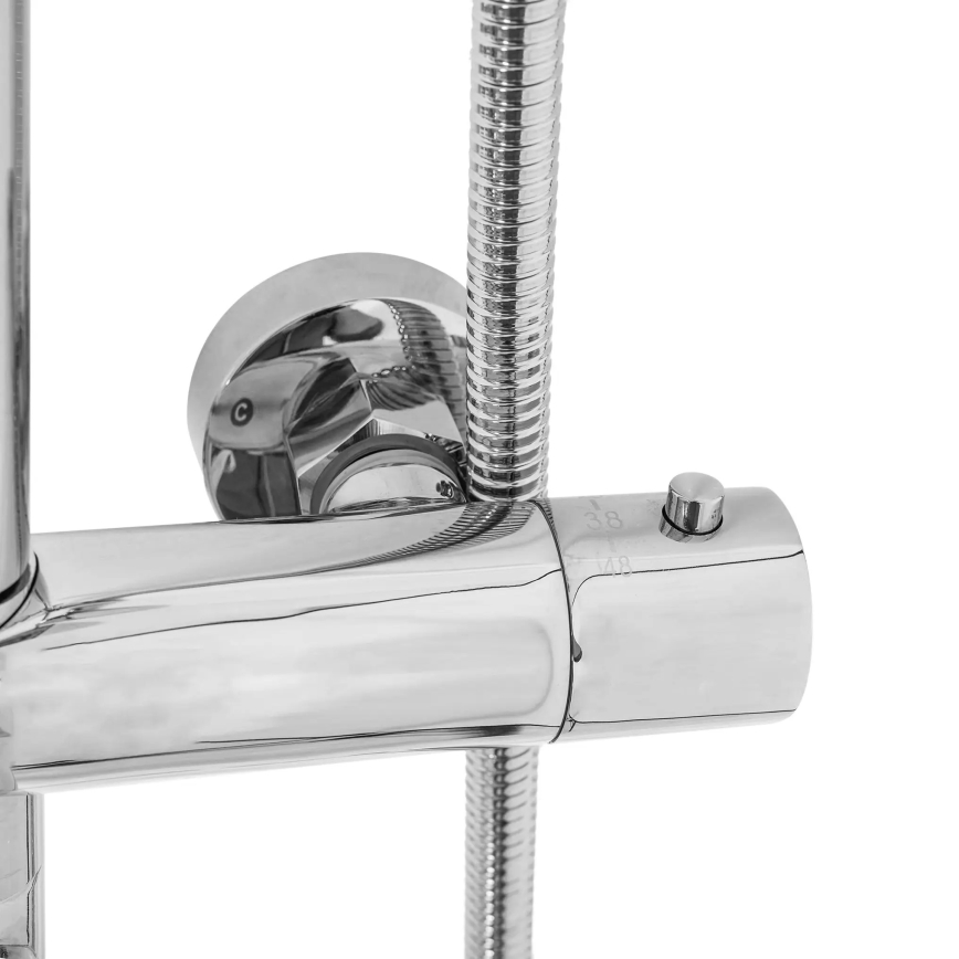 REA-P6607 - LUNGO shower set with thermostatic mixer, polished chrome