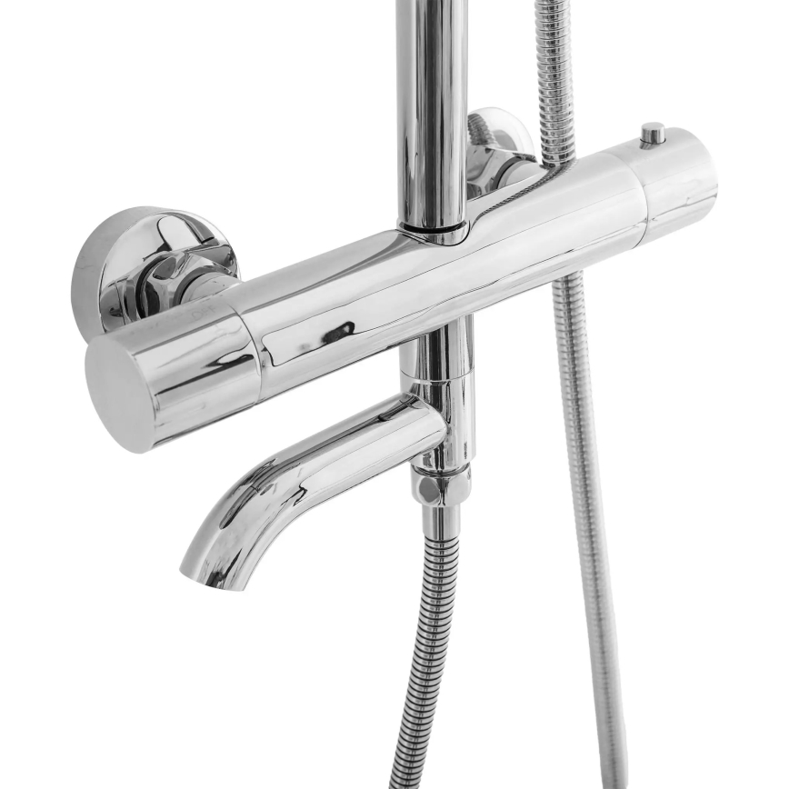 REA-P6607 - LUNGO shower set with thermostatic mixer, polished chrome