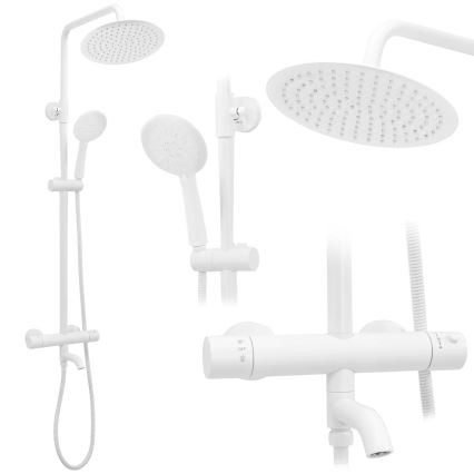 REA-P6608 - LUNGO Thermostatic Shower Set, Matte White
