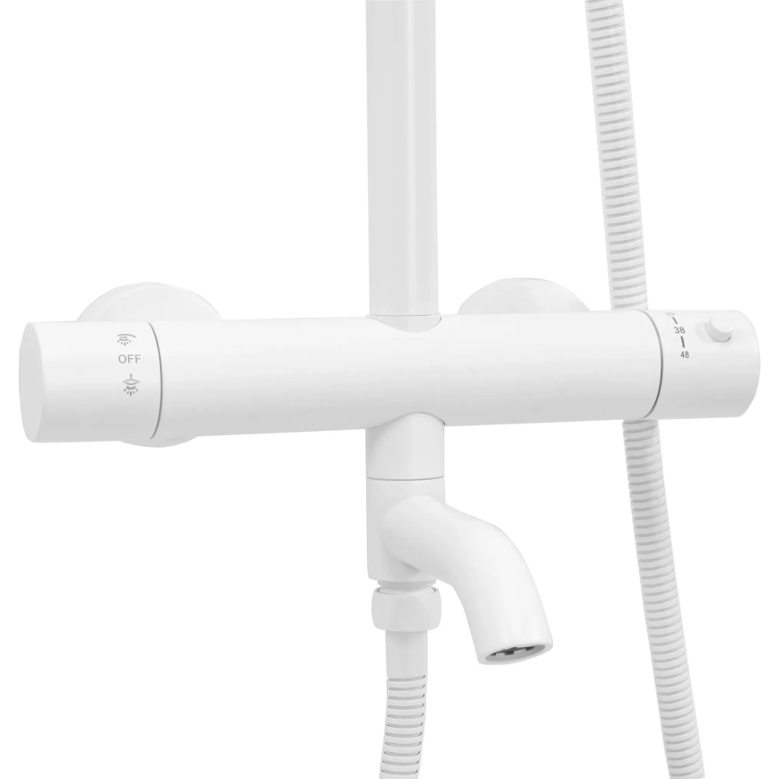 REA-P6608 - LUNGO Thermostatic Shower Set, Matte White