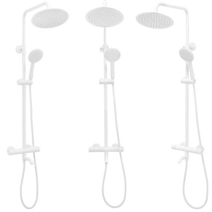REA-P6608 - LUNGO Thermostatic Shower Set, Matte White