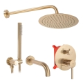 REA-P6609 - LUNGO shower set with concealed mixer, brushed gold