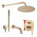 REA-P6609 - LUNGO Shower Set with Thermostatic Concealed Mixer, Brushed Gold