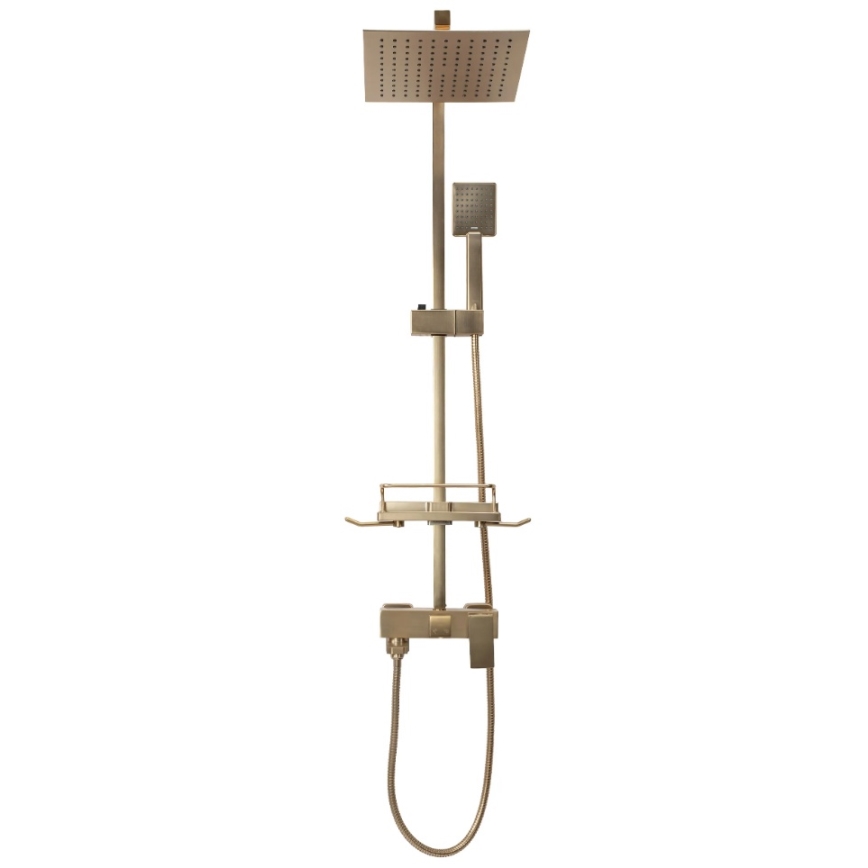 REA-P7050 - JACK Shower Set with Mixer Tap, Brushed Gold Finish