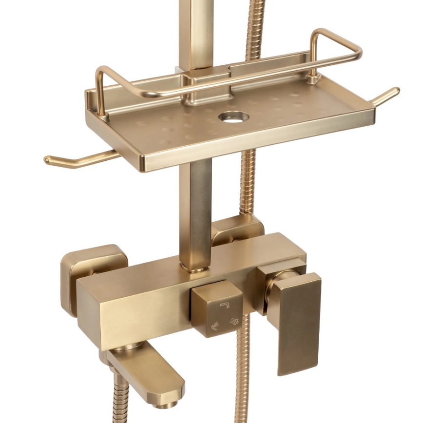 REA-P7050 - JACK Shower Set with Mixer Tap, Brushed Gold Finish