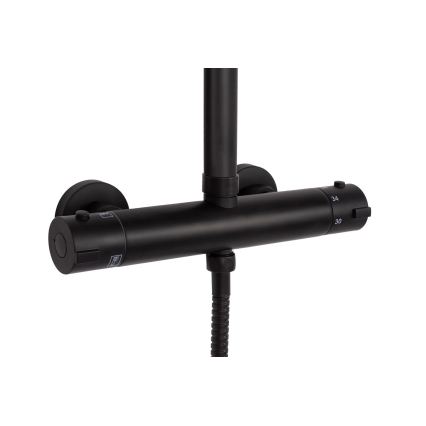 REA-P7101 - Shower Set with TOM Thermostatic Mixer, Matte Black