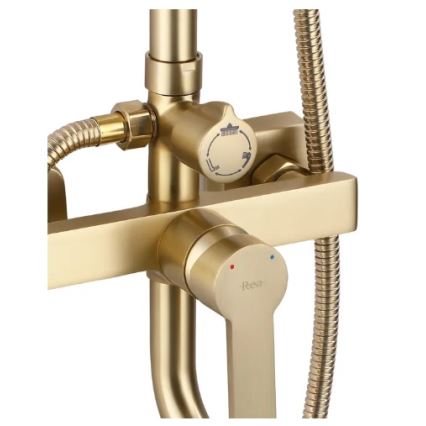 REA-P7841 - ARGUS Brushed Gold Shower Set with Mixer Tap