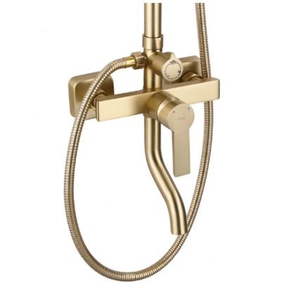 REA-P7841 - ARGUS Brushed Gold Shower Set with Mixer Tap