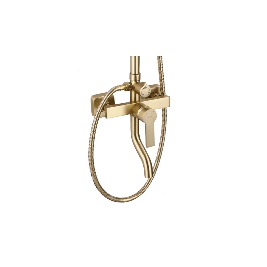 REA-P7841 - ARGUS Brushed Gold Shower Set with Mixer Tap