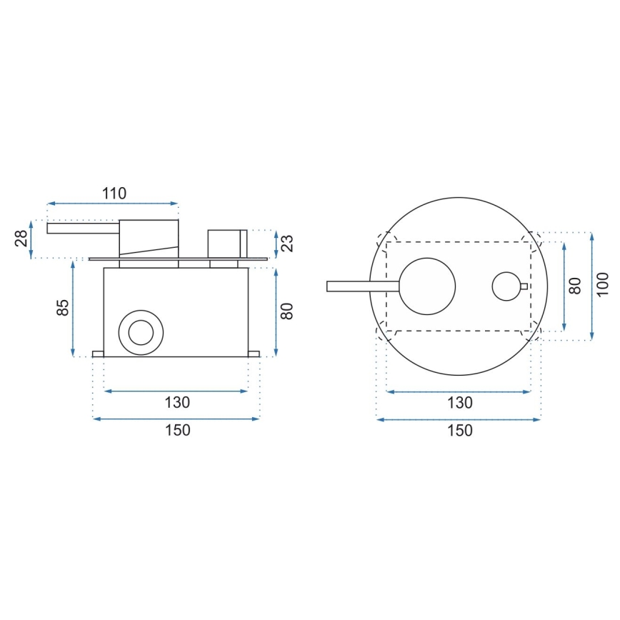 REA-P8007 - LUNGO Concealed Shower Set, Polished Chrome