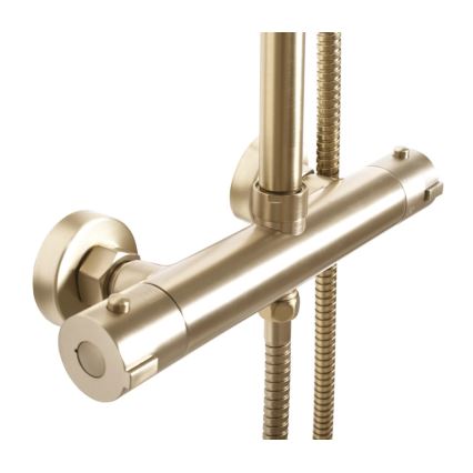REA-P8413 - BLISS Thermostatic Shower Set, Brushed Gold