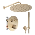 REA-P8551 - LUNGO Brushed Gold Shower Set with Thermostatic Concealed Mixer