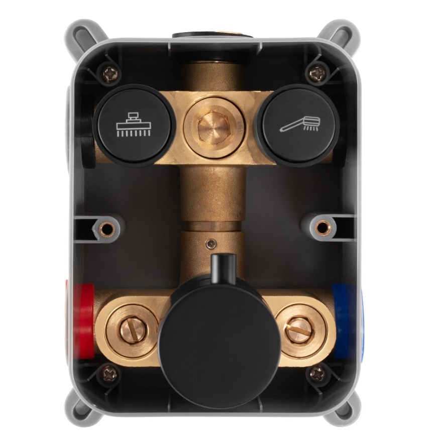 REA-P8551 - LUNGO Brushed Gold Shower Set with Thermostatic Concealed Mixer