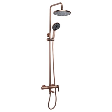REA-P8715 - ARCOS Shower Set with Mixer in Brushed Copper