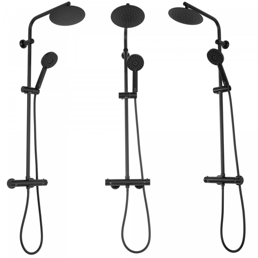 REA-P8804 - BLISS Thermostatic Shower Set, Matte Black