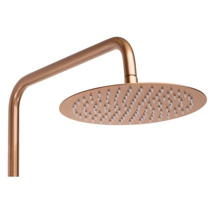 REA-P8807 - LUNGO Thermostatic Shower Set with Mixer, Brushed Copper