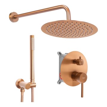 REA-P8809 - LUNGO Concealed Shower Set with Built-in Mixer, Brushed Copper Finish