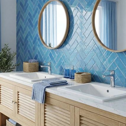 REA-U0040 - Flush-mounted washbasin DAFNE 46,5x76 cm ceramic/glossy white